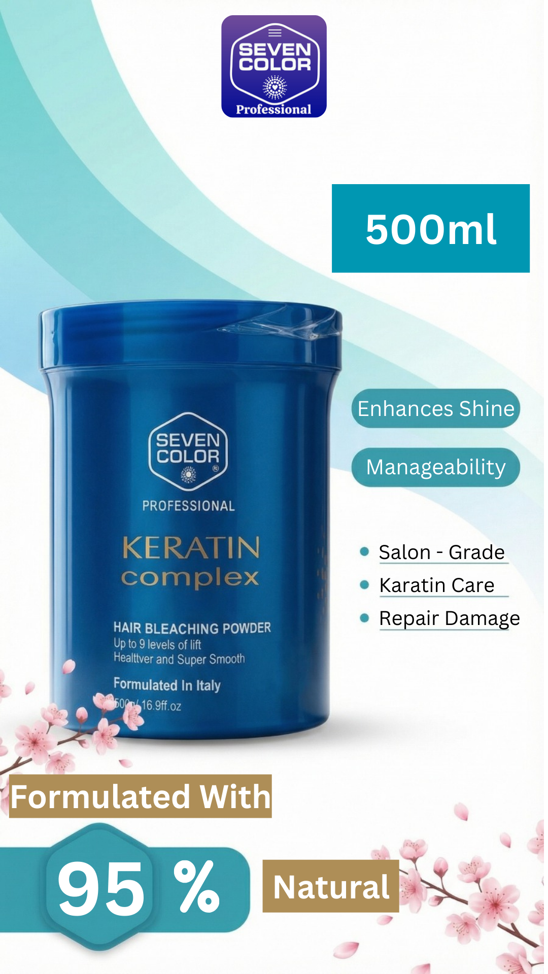 Keratin Complex Hair Bleaching Powder - 500g