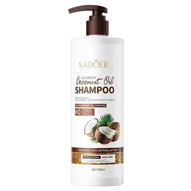 SADOER Coconut Oil Shampoo anti Dandruff Oil Controlling Moisturizing Smoothing Professional Hair Care Coconut Shampoo